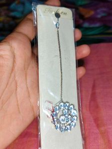 Stunning Blue Stone Maang Tikka