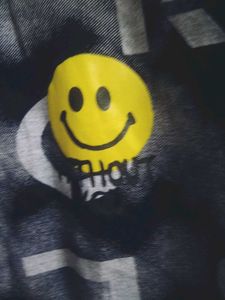 Formal Shirt Crop Top With Yellow Smiley 🙂...