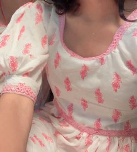 Pretty Pink Printed Kurta