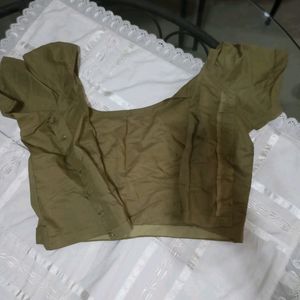 Olive Green Cotton Blouse