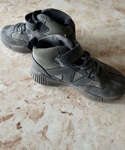 Stylish Grey High-Top Sneakers