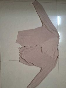 Cream Button-Up Cardigan