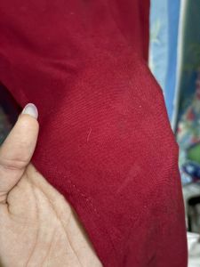 Maroon Embroidered Kurta