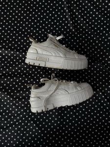 Puma White Platform Sneakers