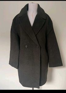 Classic Double-Breasted Wool Blend Coat