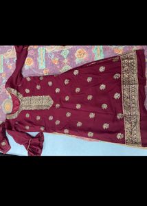 Maroon garara suit