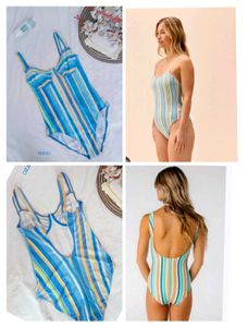 Striped One-Piece Swimsuit