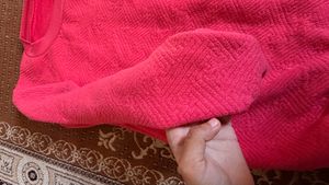Cozy Textured Pink Sweatshirt