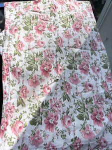 pink white floral bedsheet set