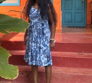 Bohemian Blue Paisley Dress