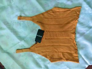 Orange Knit Tank Top