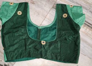 Green Embroidered Lehenga Choli Set