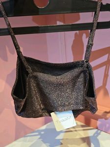 Chic Sparkly bandeau crop top