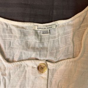 American Eagle White Button-Front Top🪽