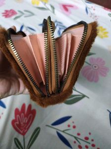 Cute Brown Faux Fur Bunny Pouch