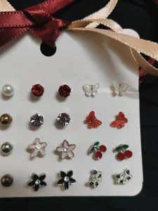 💖Cute earring Set - Butterfly, Cherry & Flower💖
