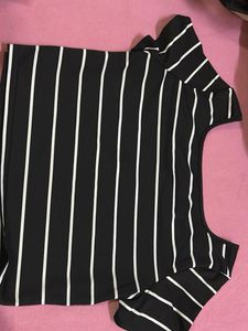 Striped Black and White Top