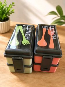 Stackable Lunch Box with Cutlery