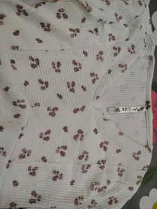 Cute Floral Print Long Sleeve Top