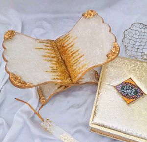 Elegant Resin Quran Stand with Book