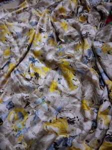 Abstract Floral Print Dress Material