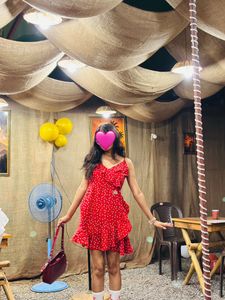 Chic Red Polka Dot Mini Dress