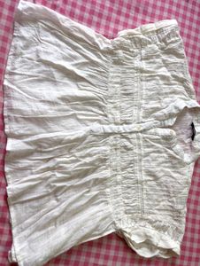 Chic White Textured Blouse