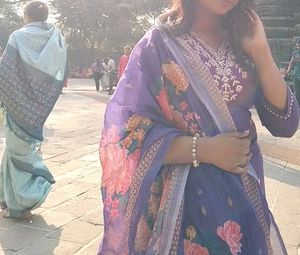 Purple Floral Kurta Set