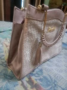 Sparkly Rose Gold Handbag