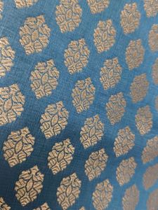 Elegant Teal Brocade Dress Material