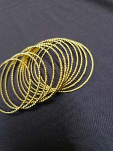 Elegant Gold-Tone Bangles Set(12) - new item