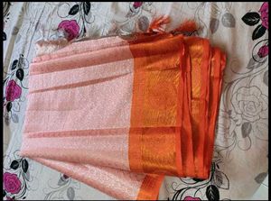 Elegant Peach Silk Saree