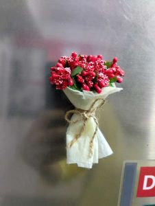 Miniature Flower Bouquet fridge magnet