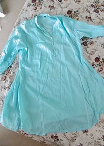 Sky Blue Cotton Kurta