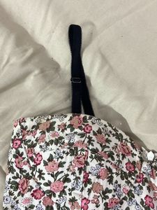 Floral Print Sweetheart Neck Dress