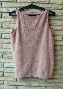Sparkly Pink Sleeveless Top