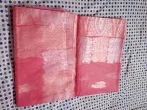 Elegant Pink Silk Saree