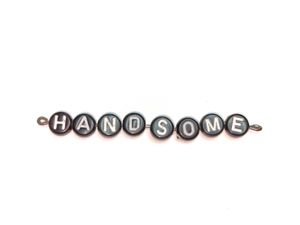 Handsome Letter Beads Keychain/Charm