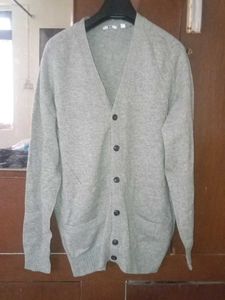 Gray Cardigan Sweater