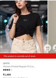 Levi's Black Pure Cotton T-Shirt