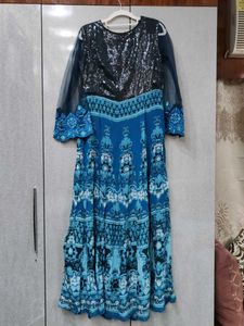 Stunning Blue Sequined Gown