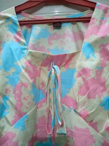 Cute Multicolour Printing Crop Top