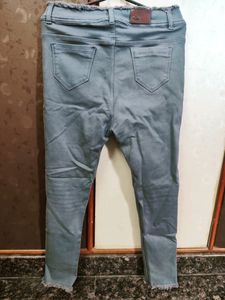 a Denim Jeans With Design In Top &amp; Bottom