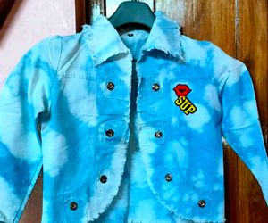 Stylish Tie-Dye Denim Jacket