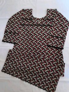 🌸 Designer Long Kurti with Back Dori Design