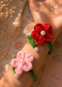 🌷Handmade Flower Bracelets (Set of 2)✨🕊