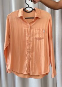 Peach Button-Up Shirt