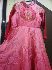 Beautiful Pink Embroidered Gown