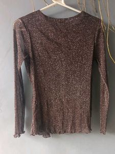 Vintage Bronze Sheer Wrap Top