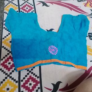 blue saree with blouse